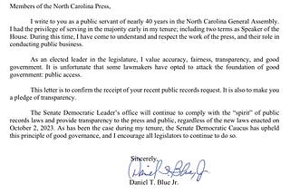 A Letter to the Press