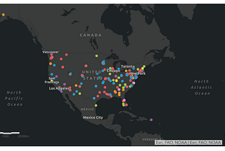 A screenshot of a map showing which U.S. officials left office in 2019 and why.