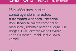 Máquinas inútiles en la Feria del Libro