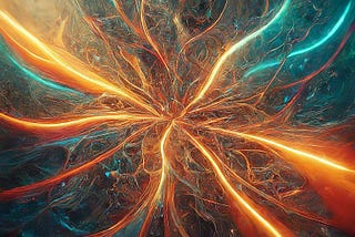 An abstract and futuristic image generated by Geminio to hint at the idea of distributed computing