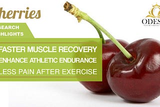 Cherries Increase Athletic Endurance and Muscle Recovery after Exercise