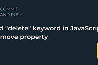 Avoid “delete” keyword in JavaScript to remove property