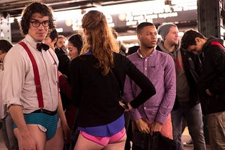 El Día sin Pantalones en el Metro