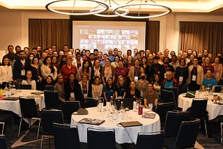 A group photo of the in-person participants at the Software Sustainability Institute’s 2023 Collaborations Workshop.