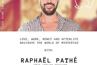 Celebrity psychic medium Raphaël Pathé launches supernatural Thursdays at Axel Hotel, Barcelona.