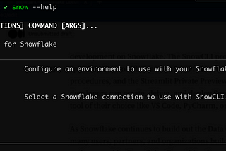 Snow CLI — App and Developer CLI for Snowflake ❄️🧑‍💻