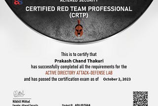 My CRTP Bootcamp Experience and Guide