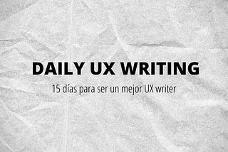 UX Writing challenge