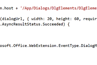 Dialog API in Office JS Development.
