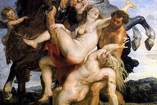 “The rape of the daughters of Leucippus” By Peter Paul Rubens