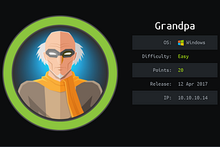 Hack The Box — Grandpa Writeup without Metasploit