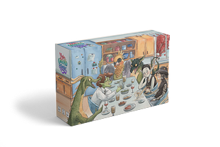 How the DALL-E 2 Outpainting feature can seamlessly wrap your boardgame art around your box.