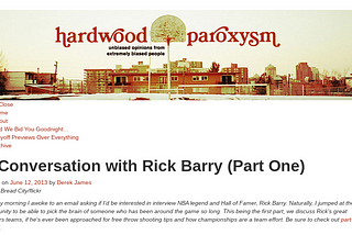 A conversation with NBA legend Rick Barry