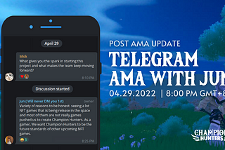 Post AMA | Telegram AMA with Champion Hunters Chief of Operations Jun