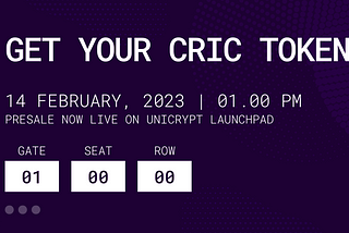 🚨 CrickDAO’s Presale Now Live on Unicrypt Launchpad — Get Your CRIC Tokens Today! 🚀