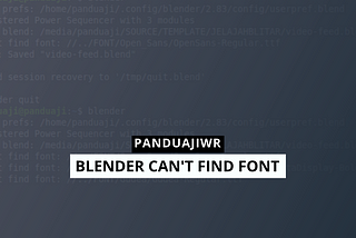 [SOLVED] Blender Can’t Find Font