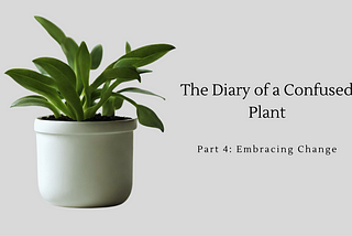 The Diary of a Confused Plant — Part 4: Embracing Change
