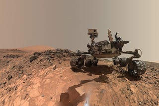 Curiosity at the “Buckskin” drill site, one location where organics were detected.
