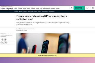 France Pulls Plug on iPhone 12