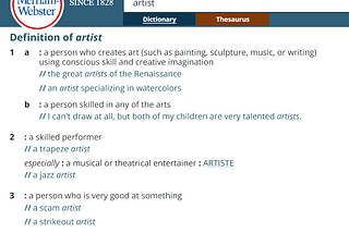 What’s an artist, really?