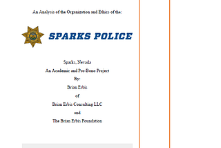 (PDF) An Analysis of the Organization and Ethics of the Sparks Police Department located in Sparks…