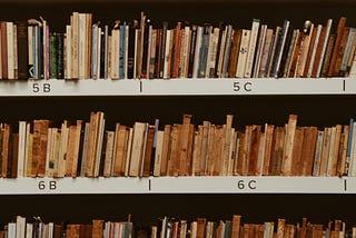 library bookshelves, old books