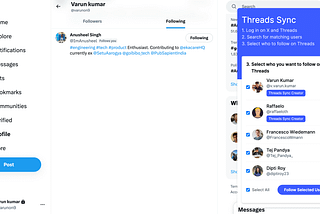 Threads Sync — Chrome Extension to Automatically Follow Users on Threads Who are Already Followed…