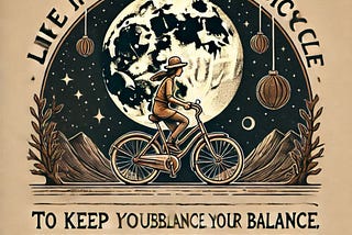 Life is like riding a bicycle. To keep your balance, you must keep moving,