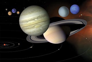 A picture of multiple planets to answer the question What Is A Stellium In Astrology?