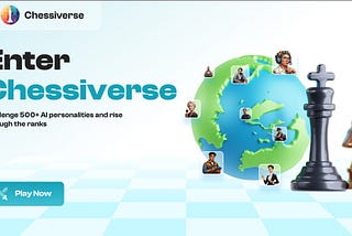 Chessiverse banner showing the logo, a globe with a king piece