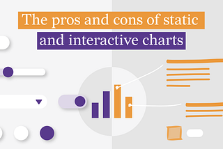 The featured image reads “The pros and cons of static and interactive charts”.