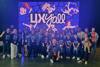 A large group photos of volunteers from UX Y’all