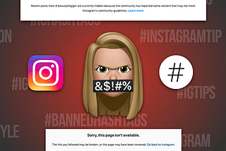 Banned hashtags on Instagram