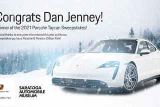 SARATOGA AUTOMOBILE MUSEUM ANNOUNCES 2021 SWEEPSTAKES WINNER