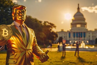 Fed cuts interest rate, Swiss banks pioneer payments via public blockchain, Golden Trump statue…
