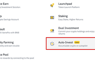 what is auto invest in binance