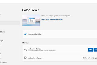 Easy access to color codes with PowerToys.