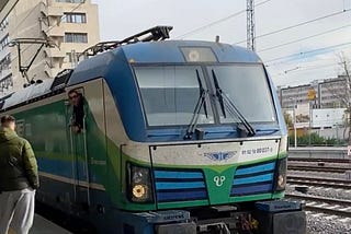 Train at Plovdiv Station, Bulgaria