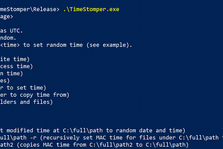 Revisiting TTPs: TimeStomper