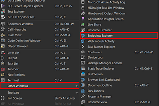 Use Endpoints Explorer in Visual Studio to debug the WebApi