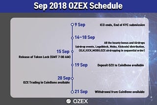 OZEX September Schedule (has been delayed)
