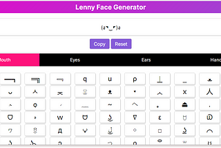 Lenny face generator