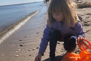 A beach day in January