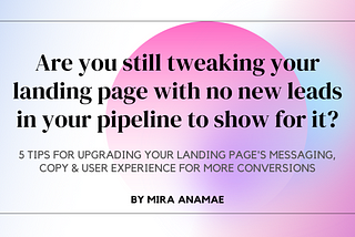 5 copywriting tips to make your landing page perform better