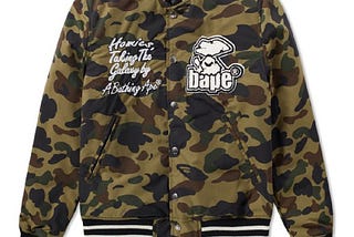 BAPE 1st Camo Varsity Jacket M — Green at BAPE Hoodie.