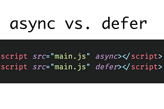 Defer and Async