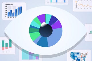 Eye with pie chart as it’s retina