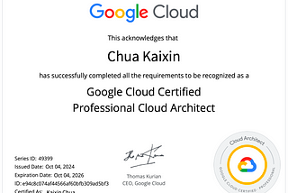 The Google Cloud Professional Cloud Architect (Re)certification – 2024