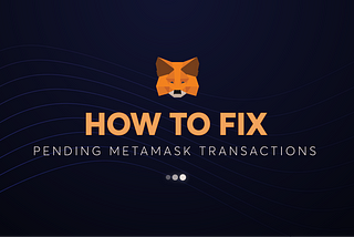 Dexalot Help: Fix Pending Metamask Transactions