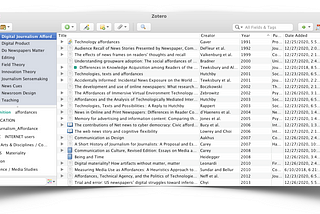 Screenshot of Zotero for Mac